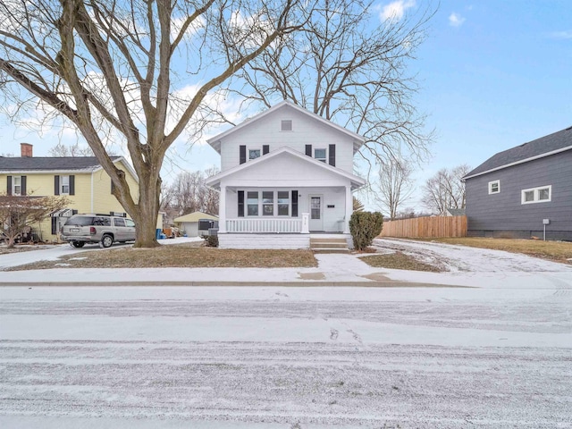 view of front of house with covered porch