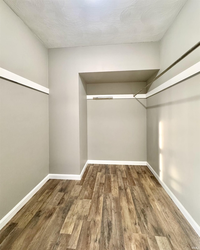 spacious closet featuring wood finished floors