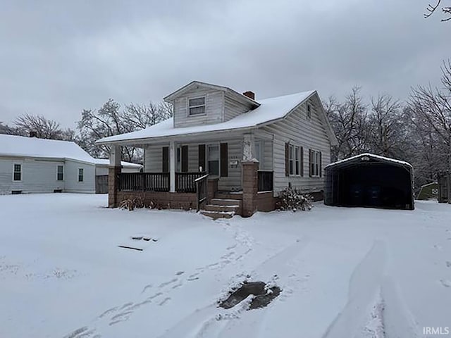 bungalow-style house featuring covered porch