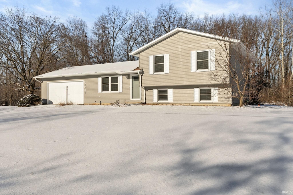 tri-level home featuring a garage