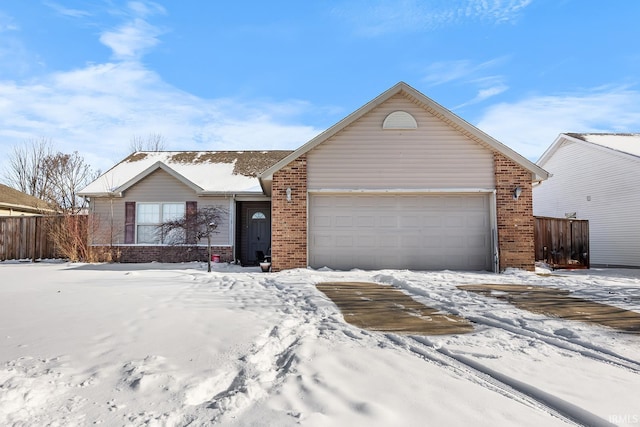 view of front of home featuring a garage