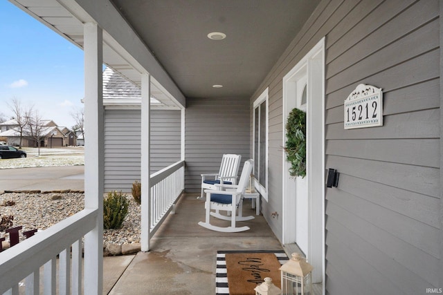 view of patio / terrace featuring a porch