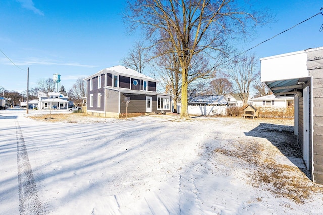 view of snowy yard