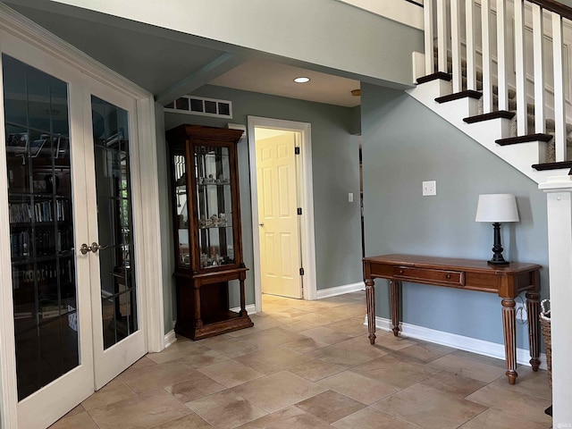 interior space with french doors