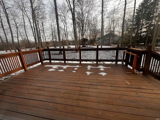 deck with a playground