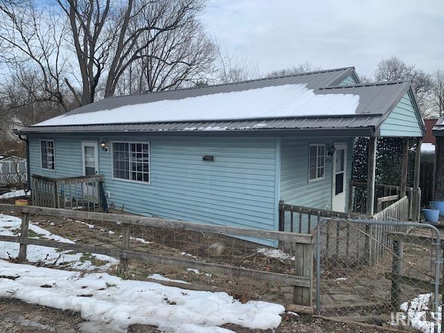 view of snowy exterior