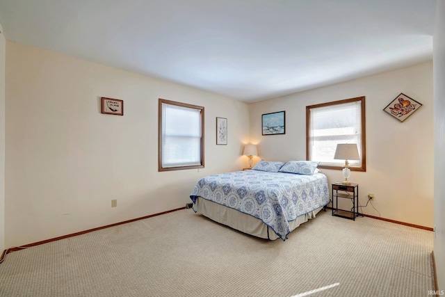 view of carpeted bedroom