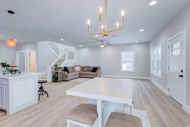 dining room featuring light hardwood / wood-style floors