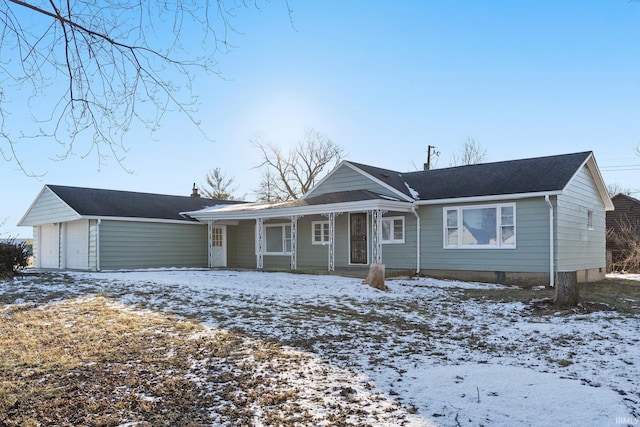 ranch-style home with a garage