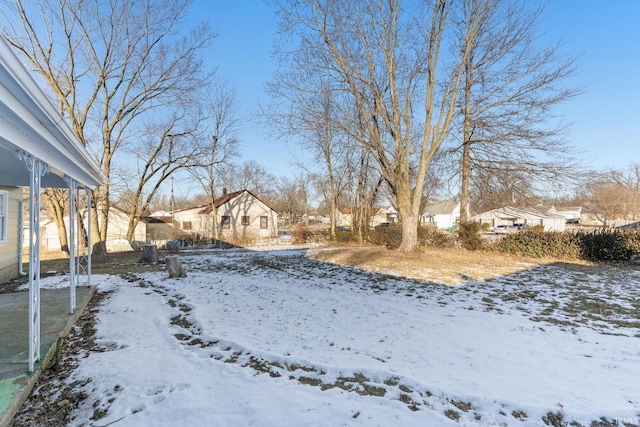 view of snowy yard