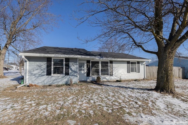 view of ranch-style home