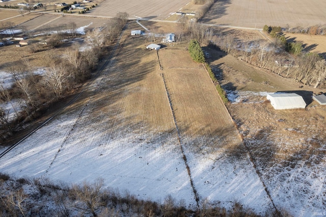 aerial view with a rural view