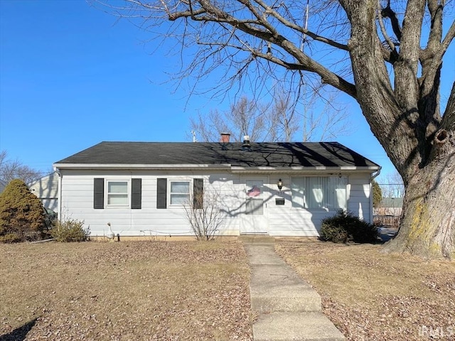 view of single story home