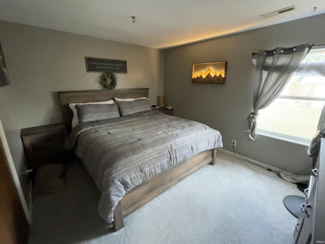 view of carpeted bedroom