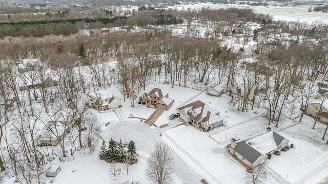 view of snowy aerial view