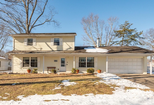 view of property with a garage