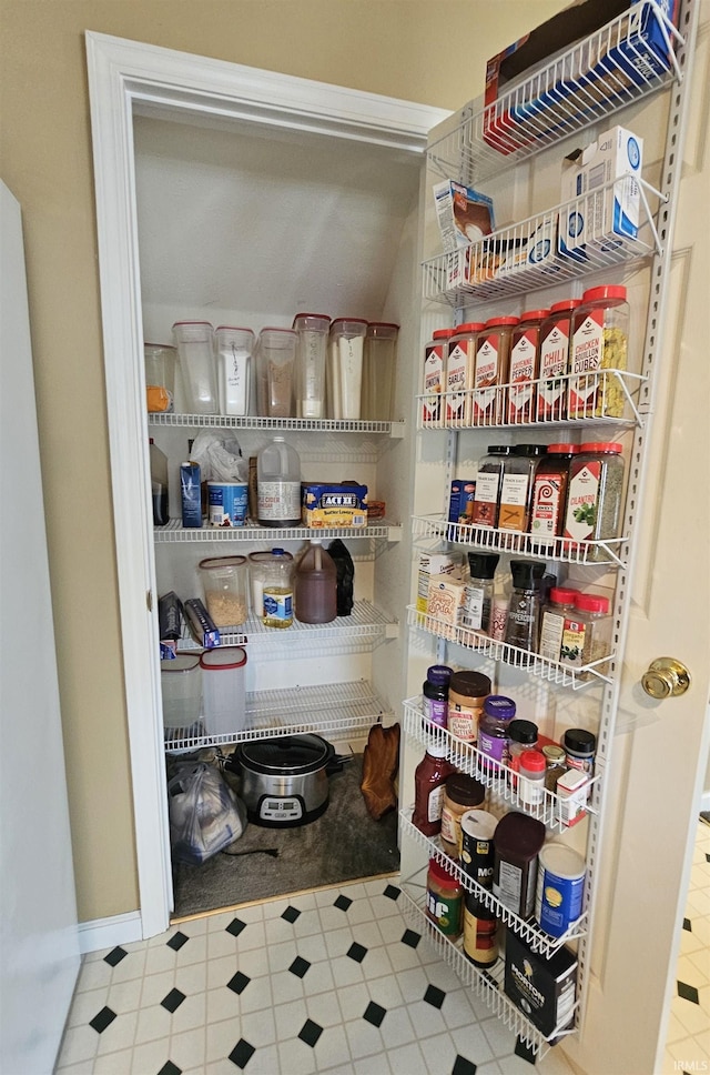 view of pantry