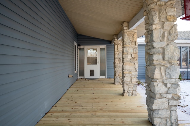 view of doorway to property