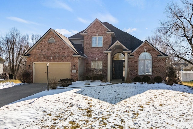 view of property featuring a garage