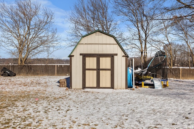 view of snow covered structure