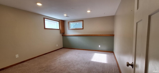 view of carpeted empty room