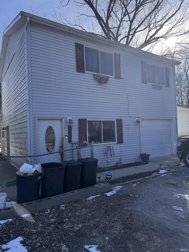 view of front of house featuring a garage