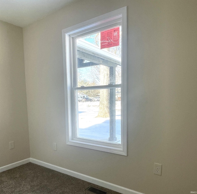 interior space featuring carpet floors