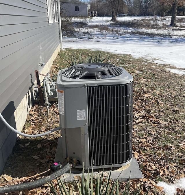 exterior details with central air condition unit