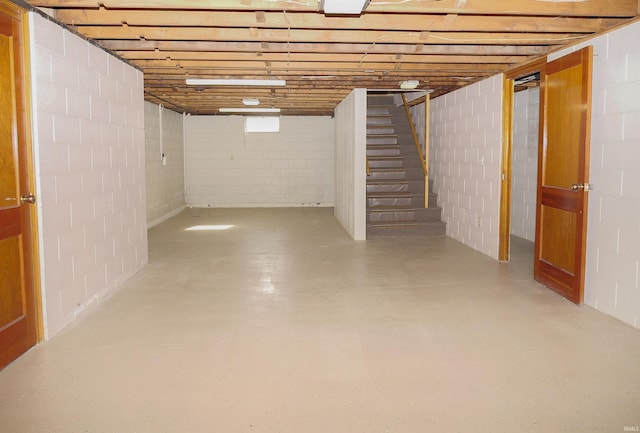 view of basement