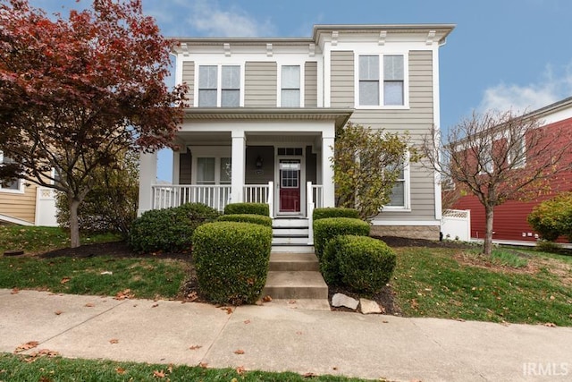 italianate home with covered porch