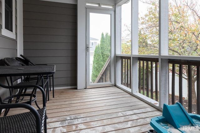 view of sunroom / solarium