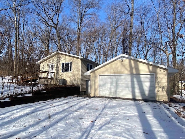 view of snowy exterior