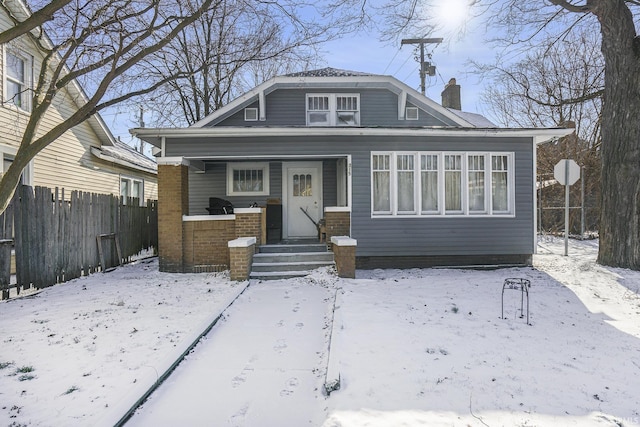 view of bungalow-style house