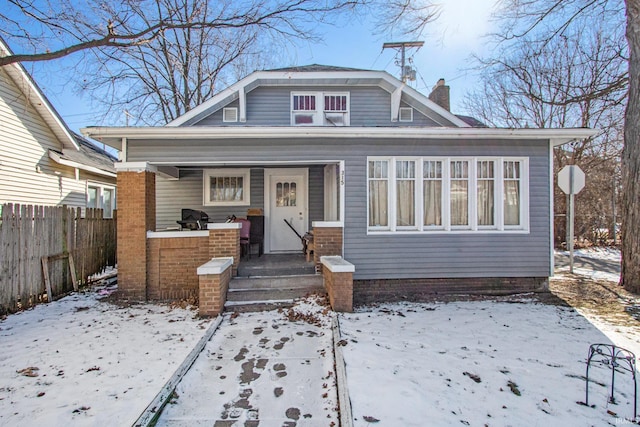 view of bungalow-style home