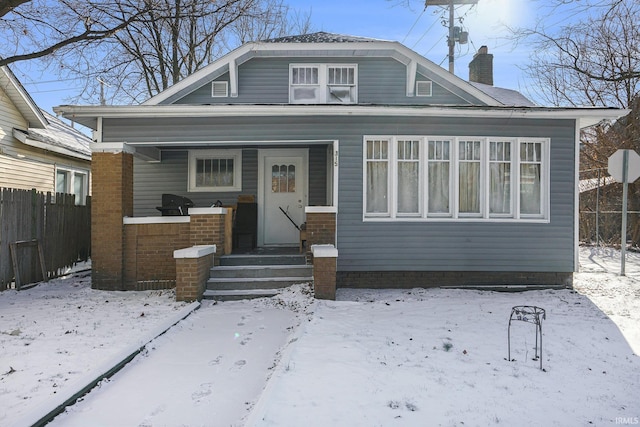 view of bungalow-style house