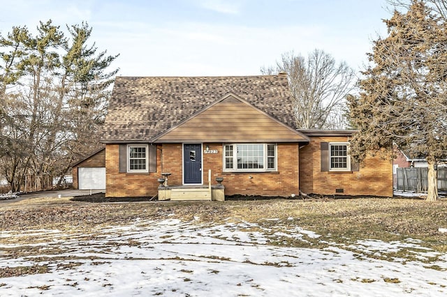 view of front facade featuring a garage