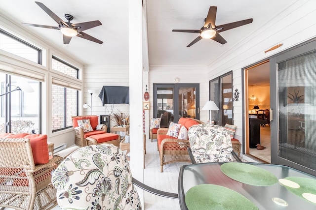 4980 N 300 W, Fremont, IN 46737 - sunroom / solarium featuring ceiling fan
