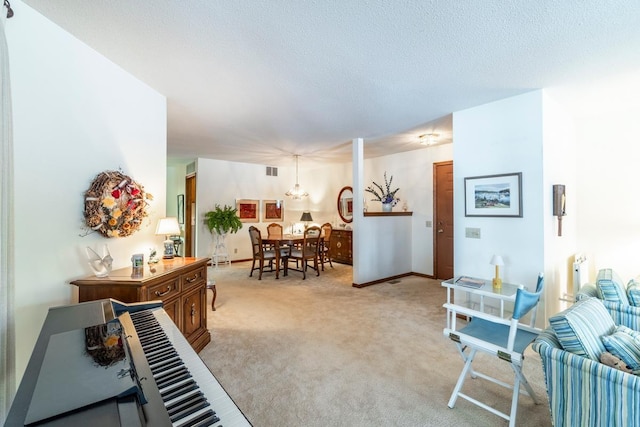 4980 N 300 W, Fremont, IN 46737 - interior space with light colored carpet and a textured ceiling