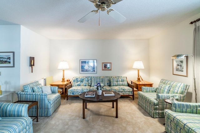 4980 N 300 W, Fremont, IN 46737 - carpeted living room featuring ceiling fan