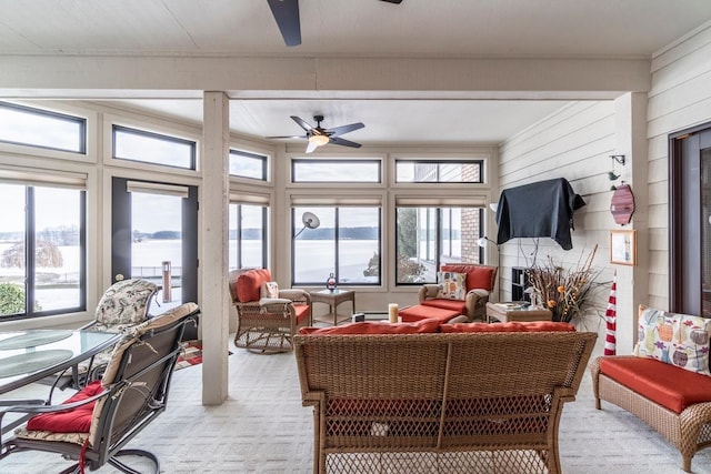 4980 N 300 W, Fremont, IN 46737 - sunroom / solarium featuring ceiling fan
