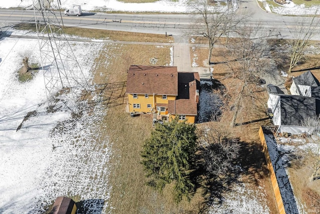 view of snowy aerial view