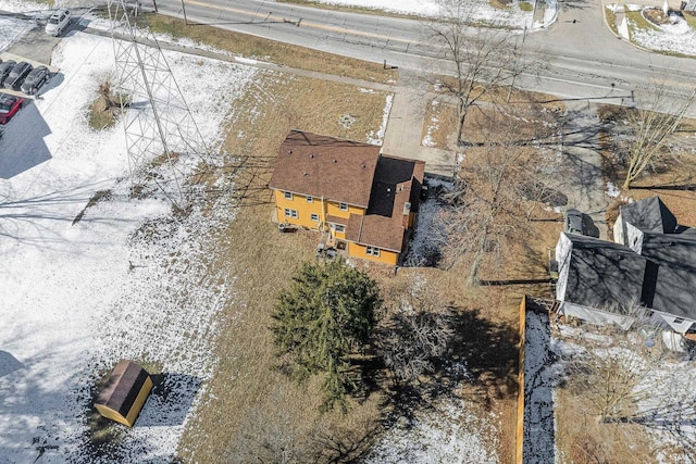 view of snowy aerial view