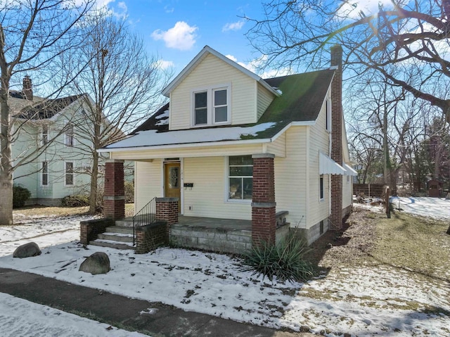 view of front of home with a porch