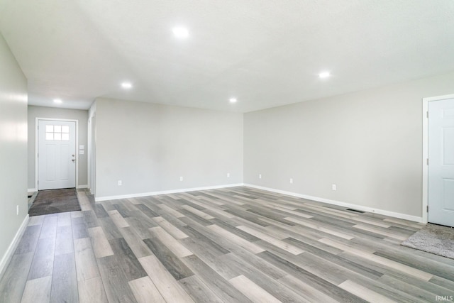 interior space featuring light hardwood / wood-style floors