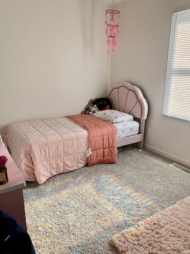 view of carpeted bedroom