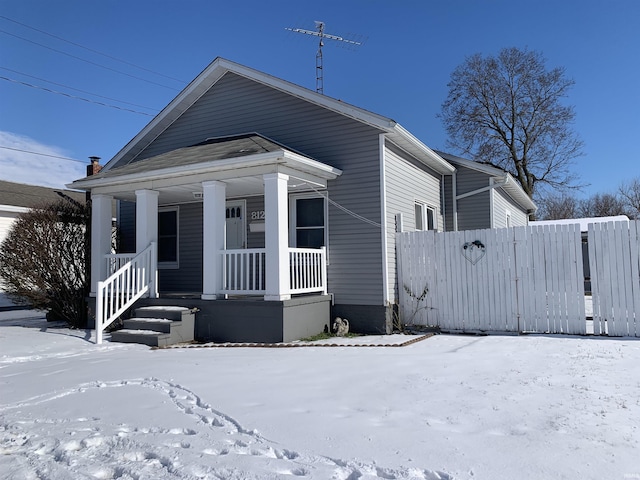 view of front facade with a porch