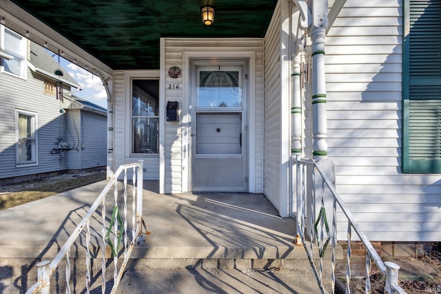 view of doorway to property