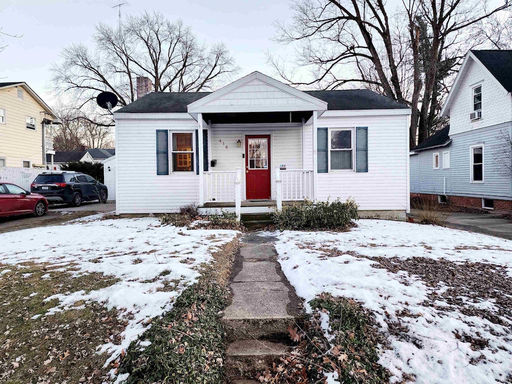 view of bungalow-style home