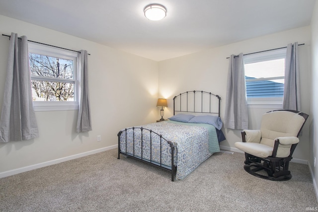 bedroom featuring carpet