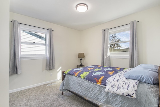 bedroom with carpet